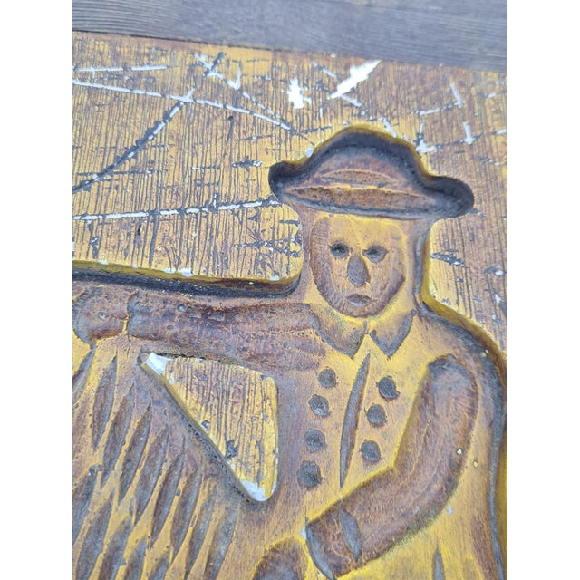 Antique Wooden Relief of Horseman, 1890s For Sale - Image 4 of 10