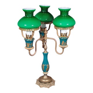 Vintage Three Branch Table Lamp, English, Accent Light, Neoclassical Revival For Sale