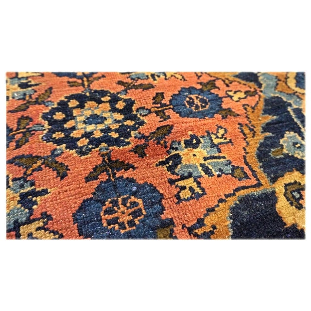 Antique Persian Lilihan Wool 11x20 Red, Black, Ivory & Blue Handmade Area Rug #9902643 For Sale - Image 11 of 13
