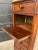19th Century French Walnut Marquetry Nightstand With Marble Top and Original Casters For Sale - Image 9 of 11