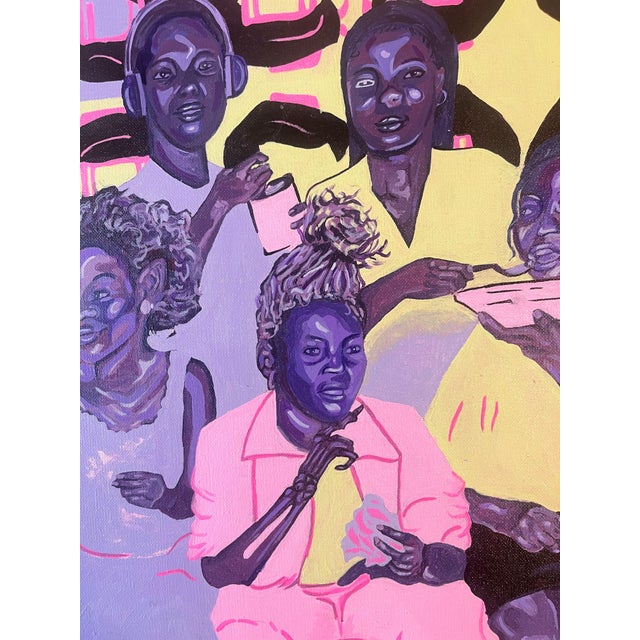 Warmth of Life to Feel Loss, Bunmi. Wall Painting by Victory Anthony Nted (2026), Acrylic and Gouache on Canvas For Sale - Image 6 of 8