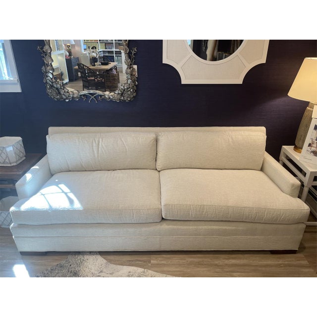 Kravet Trinity Sofa in Off-White High Performance Chenille Fabric