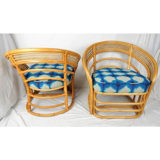 Natural Rattan Chairs & Ottoman - 3 Pieces For Sale In Orlando - Image 6 of 12