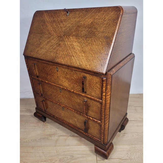1960s Vintage Oak Desk, 1960s For Sale - Image 5 of 18