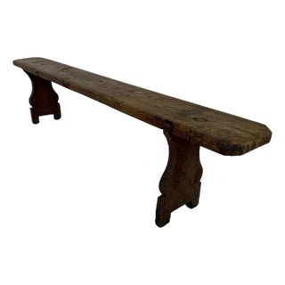 Antique French Oak Bench For Sale