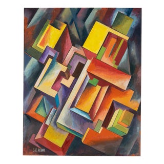 Valentin Rusin, Avantgarde 1, Acrylic on Hardboard, Framed For Sale