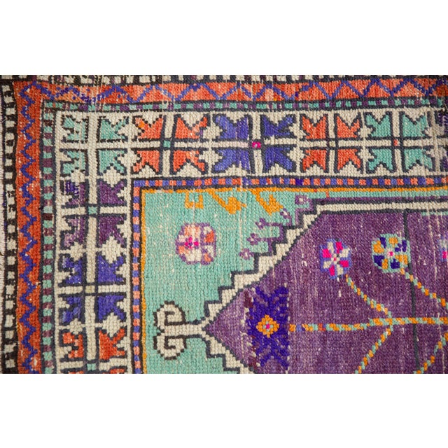 Textile Vintage Distressed Oushak Rug Runner - 2'8" x 4'11" For Sale - Image 7 of 9