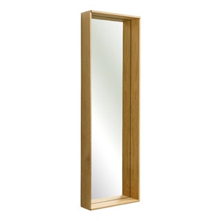 Campo Minimalist Wall Mirror in Oak by Filipe & Viricel For Sale