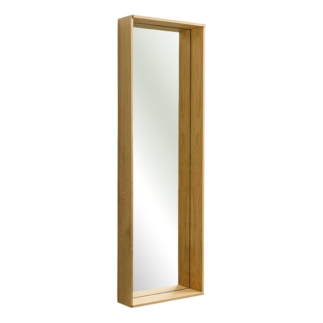 Campo Minimalist Wall Mirror in Oak by Filipe & Viricel For Sale