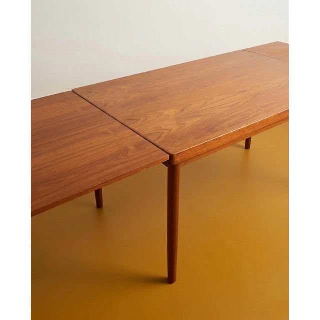 1960s Vintage Danish Table in Teak with Extensions by Henning Kjærnulf, 1960s For Sale - Image 5 of 6