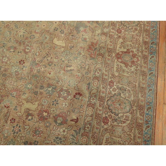 Persian Pictorial Persian Tabriz Rug rug no.9868 For Sale - Image 3 of 13