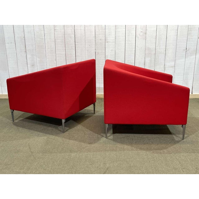 Red Seven Armchairs by Michiel Van Der Kley for Artifort, Set of 2 For Sale - Image 8 of 9