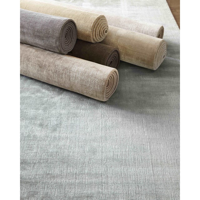 Brown Exquisite Rugs Melle Hand loom Wool/Viscose Mink Rug-12'x15' For Sale - Image 8 of 10