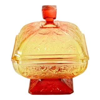 Golden Autumn Acorn Pedestal Box For Sale