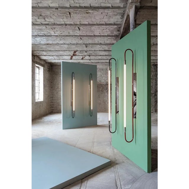 Contemporary Neon Simple 103 Brass Wall Lamp by Magic Circus Editions For Sale - Image 3 of 5