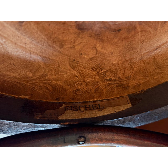 Bohemia Antique Embossed Fischel Bentwood Bistro Chairs, Early 1900s — Pair For Sale - Image 4 of 9