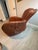2010s Custom Made Timothy Oulton Leather Saddle Chair For Sale - Image 5 of 9