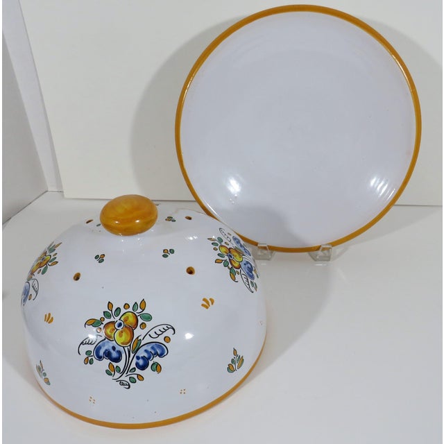 Rustic European Large Spanish Ceramic Cheese Dome, 2 Pieces For Sale - Image 3 of 6