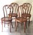 Brown Vintage Thonet Sweetheart Bentwood Cane Bistro Cafe Chairs--Set of 4 For Sale - Image 8 of 9