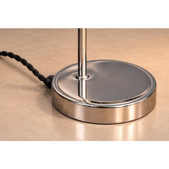 1960s Brazilian Modern Chrome-Plated Table Lamps, - Pair Rewired For Sale In New York - Image 6 of 18