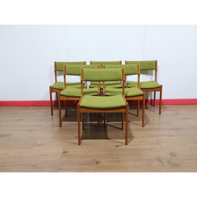 Mid Century Modern Vintage Teak Danish Dining Chairs X 6 For Sale - Image 4 of 15