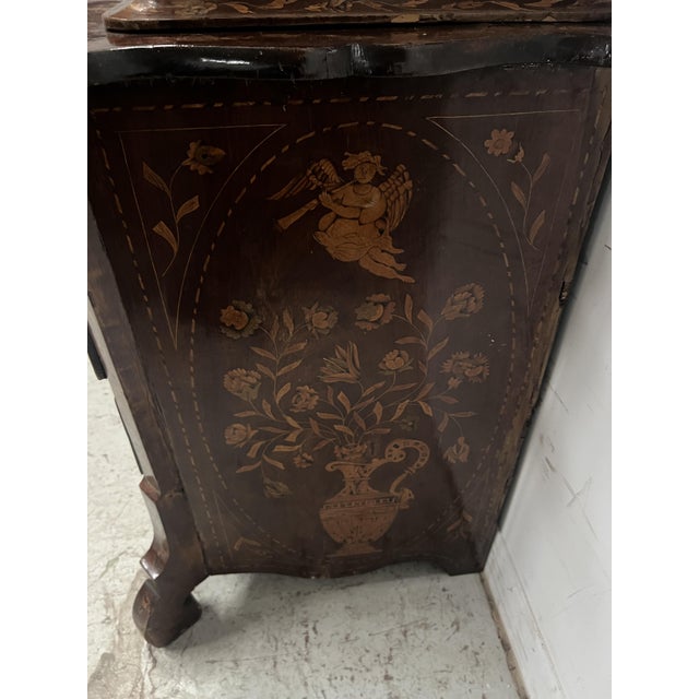 Dutch Inlaid Wood 2-Body Display Cabinet, 19th Century For Sale - Image 17 of 18
