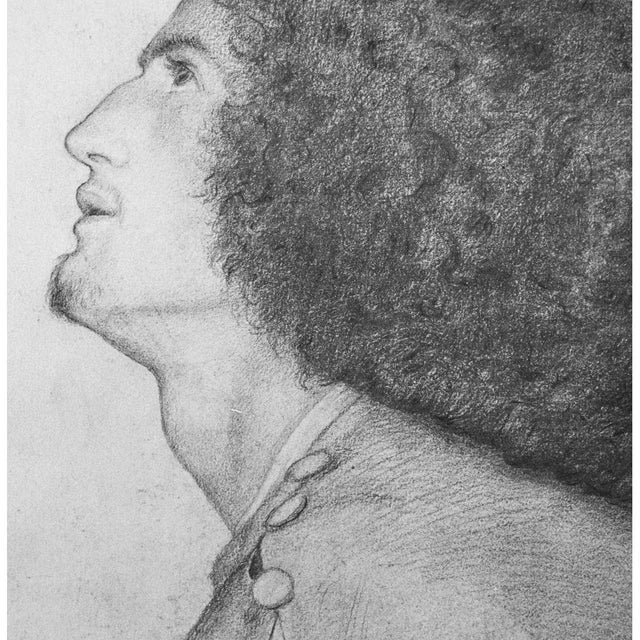 1950s 1959 After Dante Gabriel Rossetti "Portrait of Algernon Charles Swinburne", First Edition Photogravure For Sale - Image 5 of 10