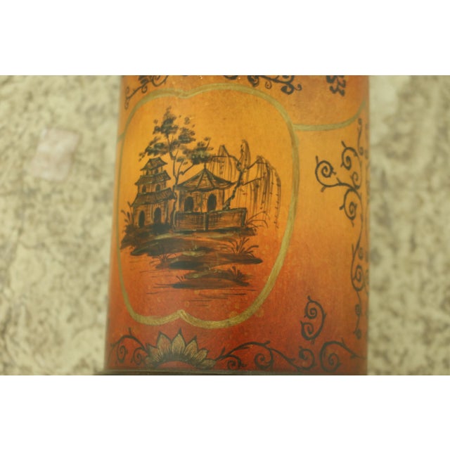 Chinoiserie Paint Decorated Planter Urn For Sale - Image 4 of 7