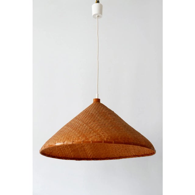Large Mid-Century Wicker Pendant Lamp, Germany, 1960s For Sale - Image 10 of 17