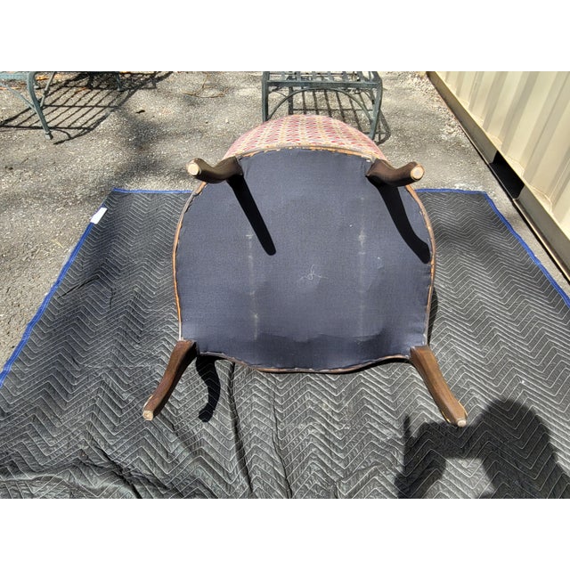 Late 20th Century Pair of Custom French Versaille Style Needlepoint Wool Arm Chairs For Sale - Image 10 of 10