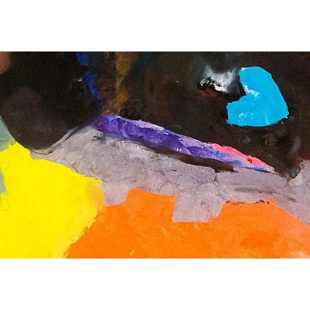 Abstract 'Blue Heart Rock' by Isabel Tavernetti, 1972, California Woman Artist, Carmel Art Association For Sale - Image 3 of 7