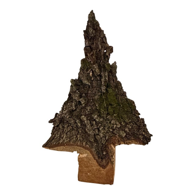 Vintage One of a Kind Handmade Live Edge Tramp, Folk Art Tree Model For Sale