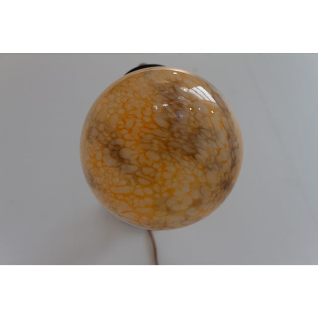 Italian Art Nouveau Glass and Brass Moon Wall Light, 1920s For Sale - Image 17 of 18