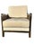 1950s Knoll Antimott Woven Cane Lounge Chair Wood Corduroy Cushions Mid Century Modern For Sale - Image 9 of 10