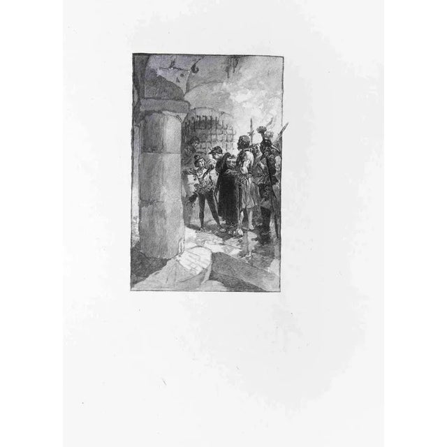 Small tales to my sister is a lithograph on paper realized by hegesippe Moreau in 1838. The artwork is in good condition....