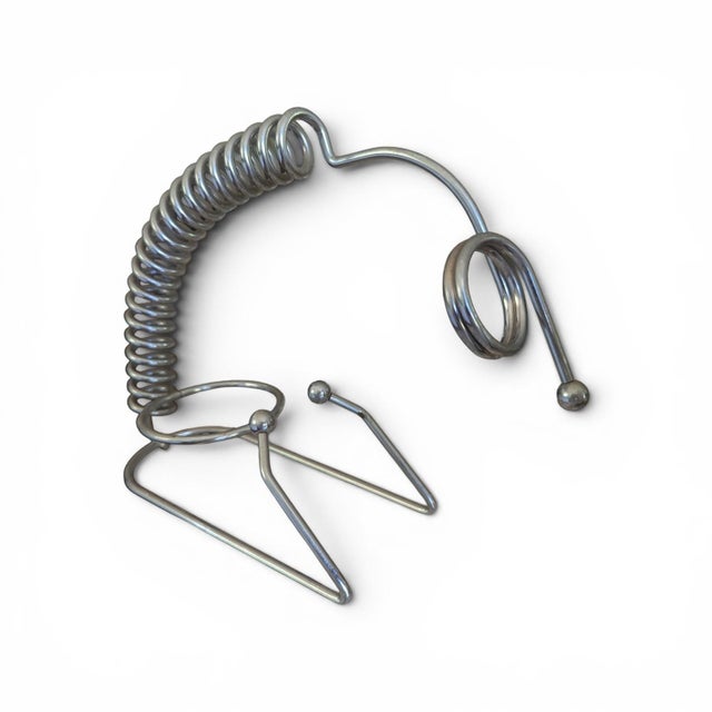 Late 20th Century Vintage Postmodern Industrial Coiled Wine Bottle Holder Stand For Sale - Image 5 of 16