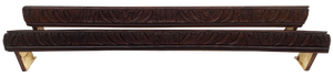 Antique Neo-Renaissance Wooden Curtain Rod Covers, 1890s, Set of 2