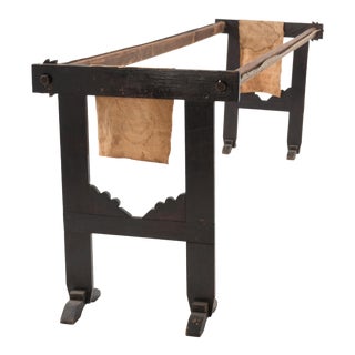 Antique Wood Quilt Rack Stand or Display Stand For Sale