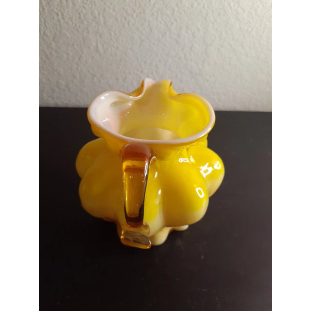 Vintage Kanawha Yellow Cased Glass Miniature Pitcher For Sale In Dallas - Image 6 of 10