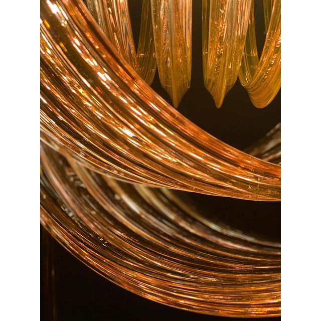 Pink Murano Curvati Ceiling Light or Flush Mount, 1990 For Sale - Image 10 of 15