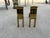 Pair Of Modernist Brass Andirons. Offered is a beautiful pair of mid-century or Modernist andirons or chenets made of...