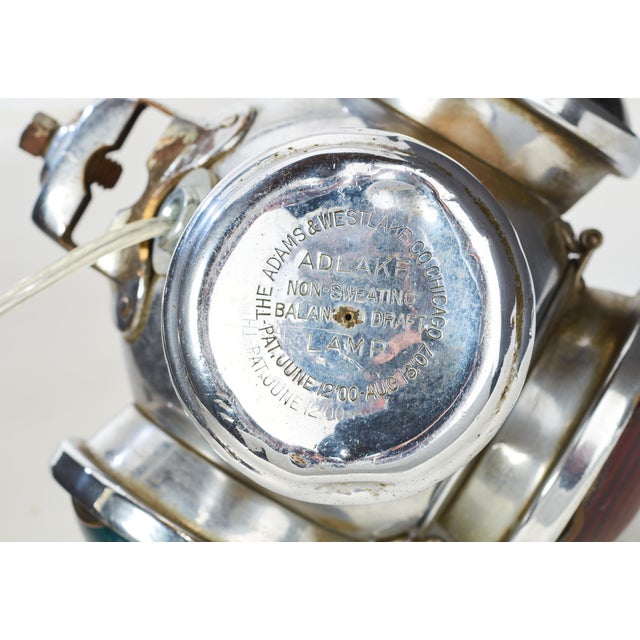 Antique Chrome Plated Adlake Railroad Signal Lamp For Sale - Image 9 of 9