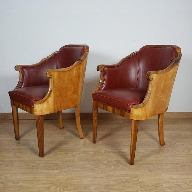 Art Deco Armchairs by Maurice Adams, 1930s, Set of 2 For Sale - Image 11 of 14