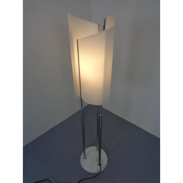 Arianna Floor Lamp in Marble and Handblown Glass by Bruno Gecchelin for Oluce, Italy, 1970s For Sale - Image 14 of 18