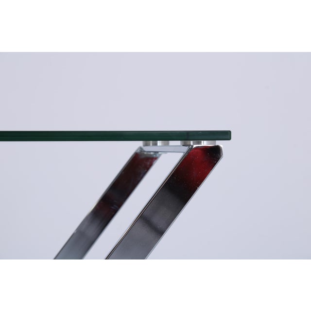 Postmodern Cantilever Side Table in Chrome and Glass from Gebra, 1980s For Sale - Image 10 of 18