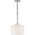 Katie Dome Pendant in Polished Nickel with White Glass Designer: Thomas O'Brien Canopy: 5.25" Round Mounting: Chain Shade...