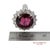 Gia Certified Solid Platinum 900 Natural Diamond and Natural Garnet Ring, Size 6.25 For Sale - Image 12 of 13