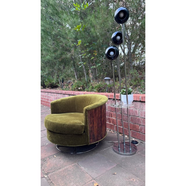 Wood Danish Modern Selig Barrel Swivel Chair in Brazilian Rosewood 1960s. For Sale - Image 7 of 10