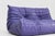 Vintage Purple Leather Togo 2-Seater Sofa from Ligne Roset, 1990s For Sale - Image 6 of 10