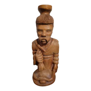Mid 20th Century Folk Art Carved Wood Figure